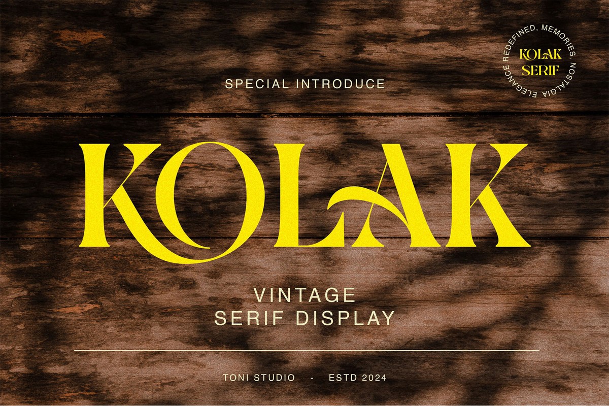 Kolak Regular Font preview