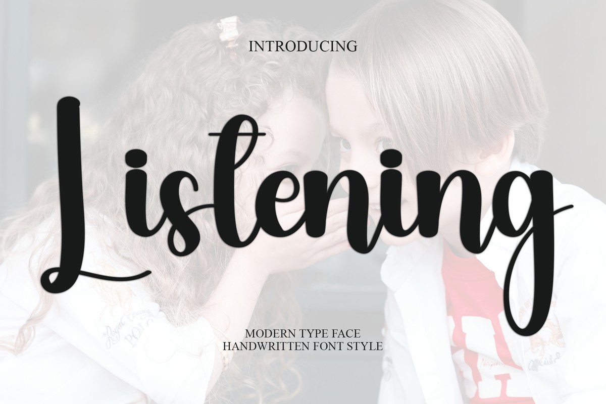 Listening Regular Font preview