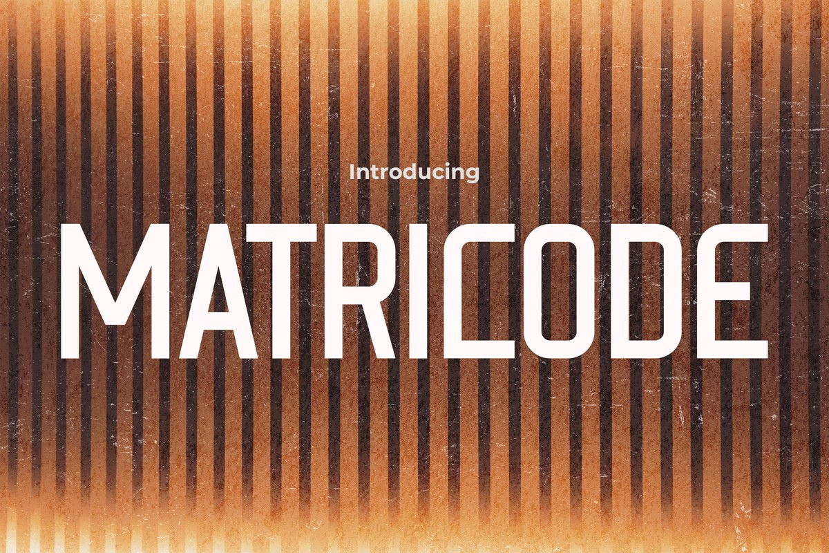 Matricode Regular Font preview