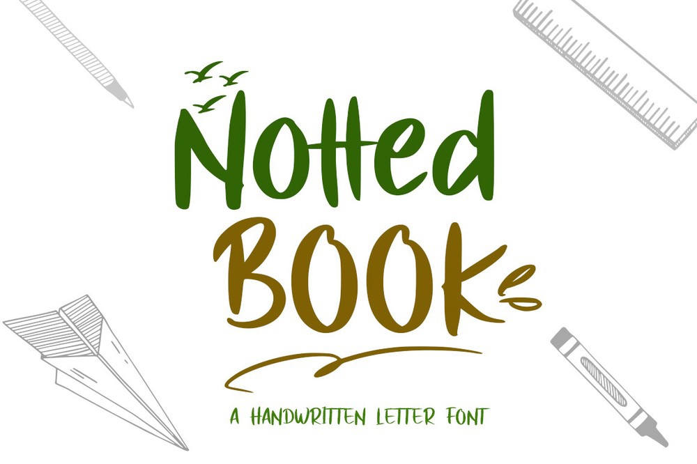 Notted Book Regular Font preview