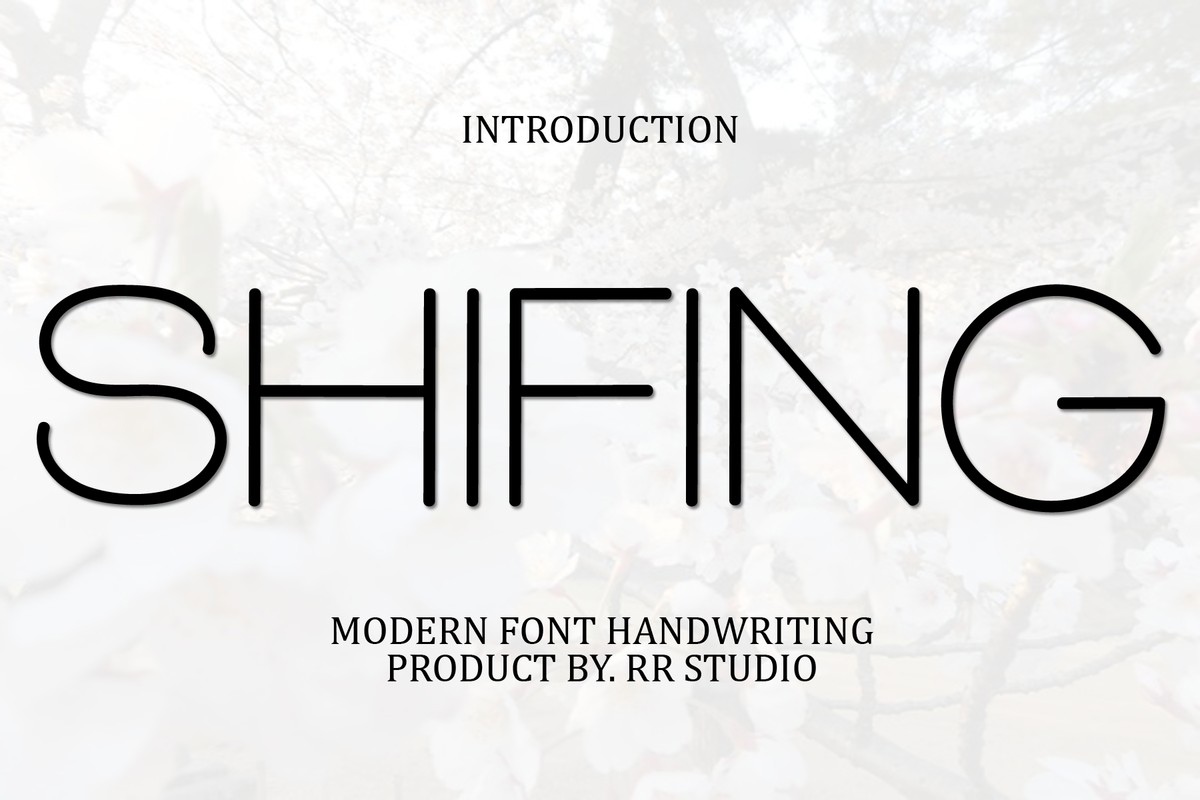 Shifing Font preview