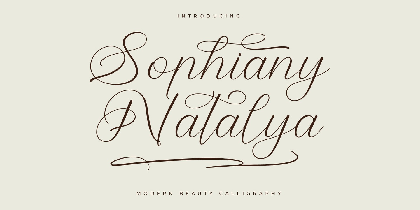 Sophiany Natalya Regular Font preview