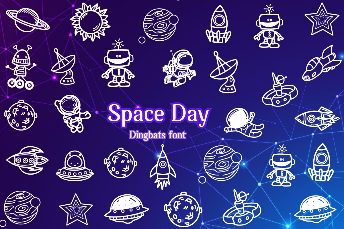 Space Day Regular Font preview