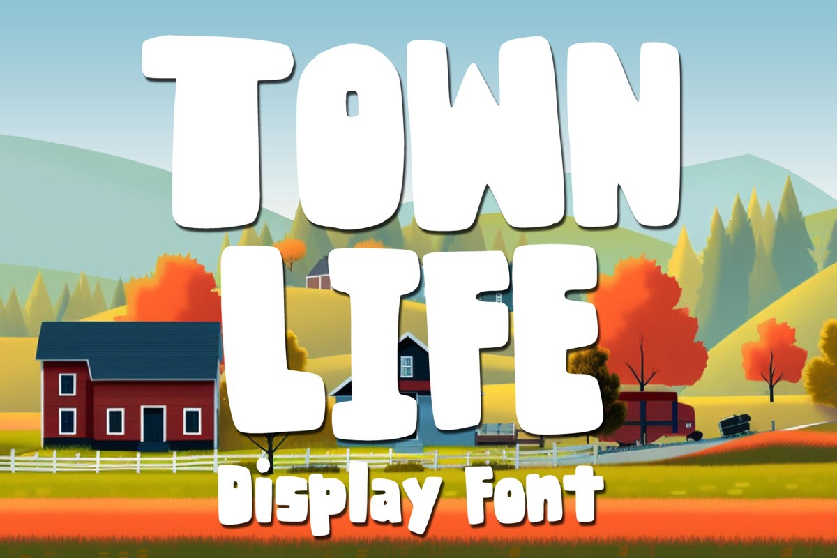 Town Life Regular Font preview