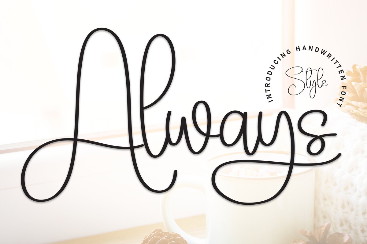 Always Font preview