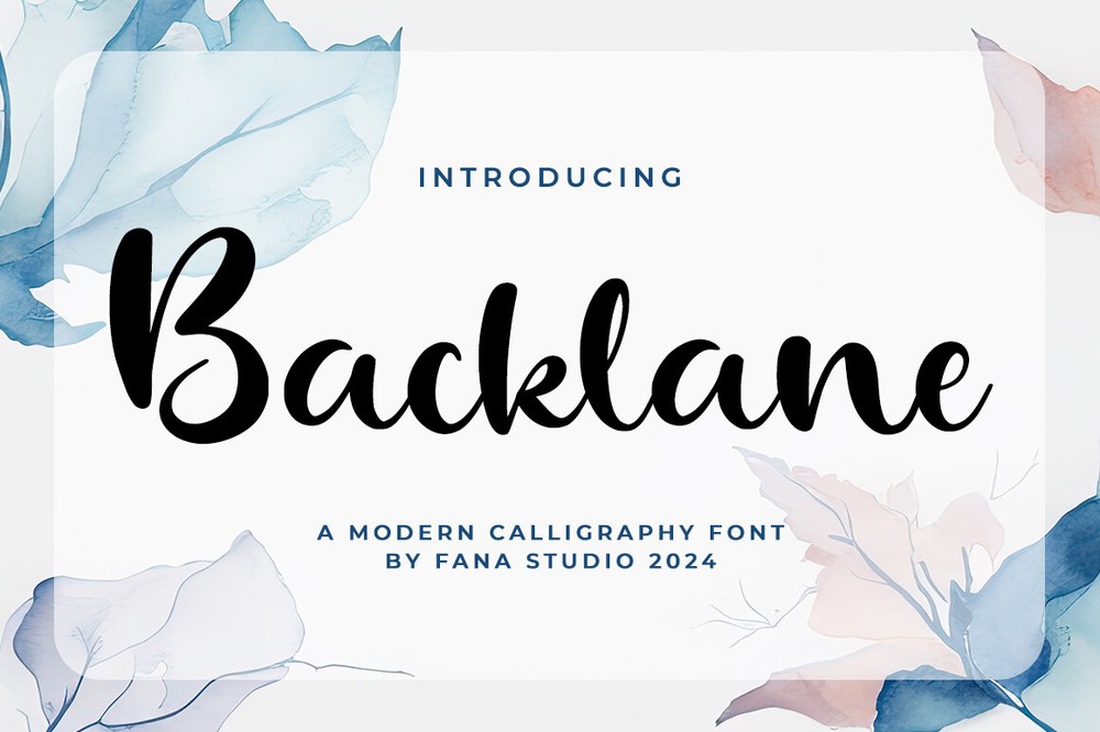 Backlane Regular Font preview