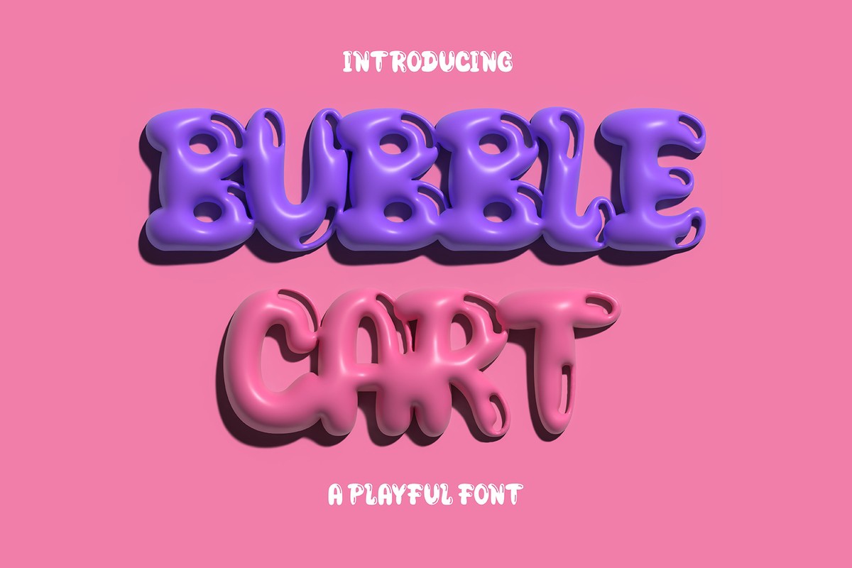 Bubble Cart Font preview