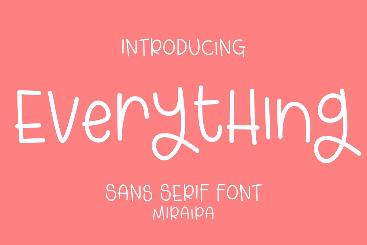 Everything Regular Font preview