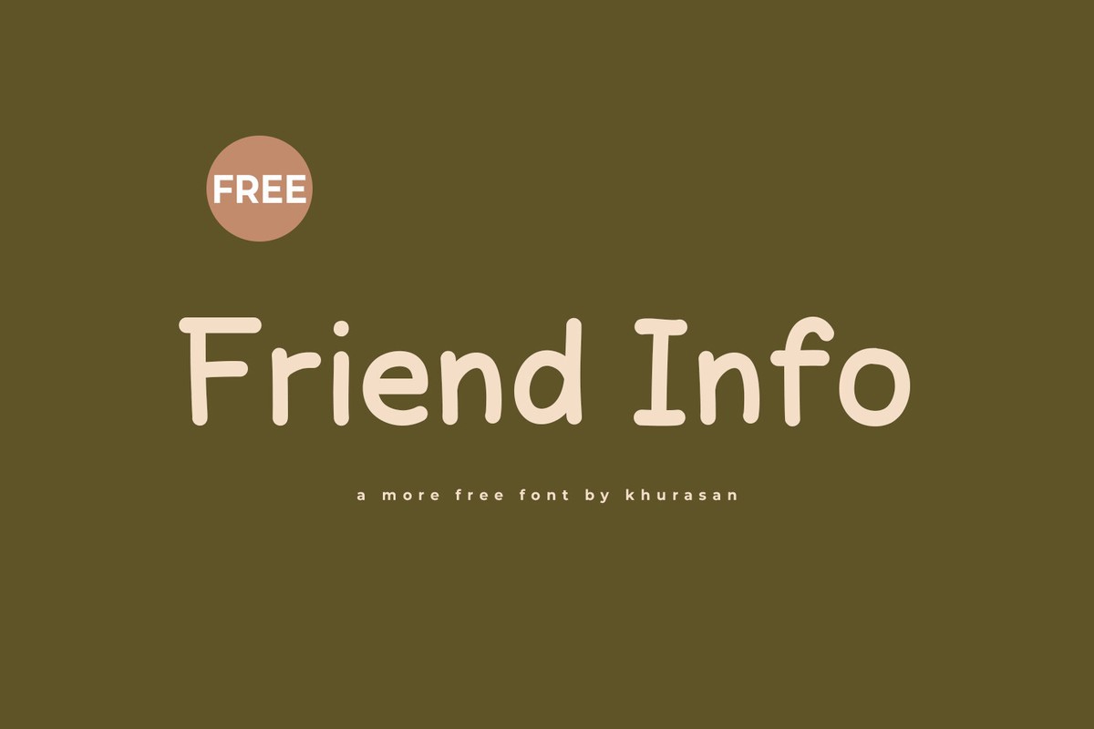 Friend Info Regular Font preview