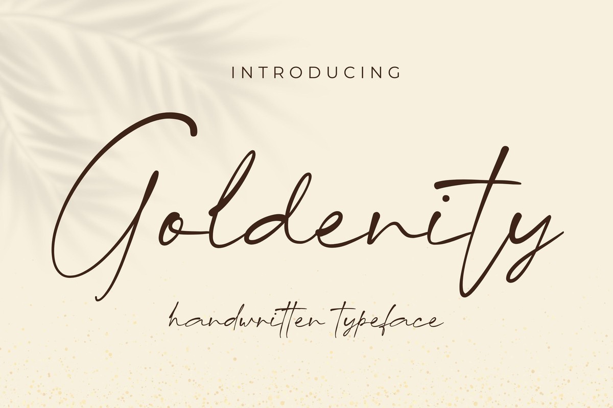 Goldenity Font preview