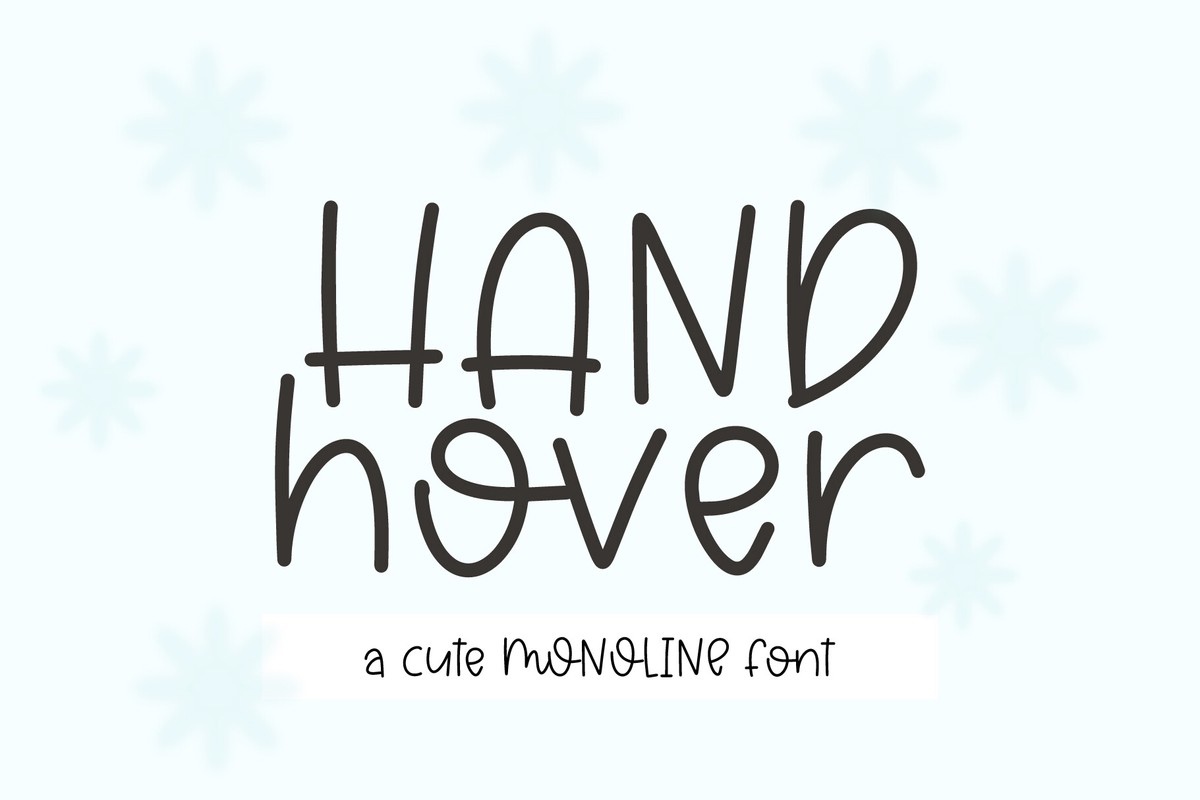 Hand Hover Font preview