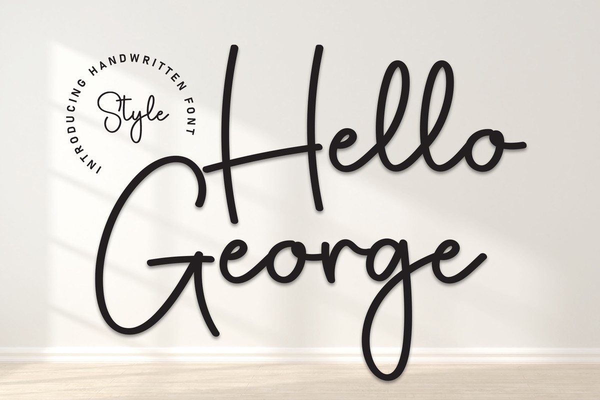 Hello George Font preview