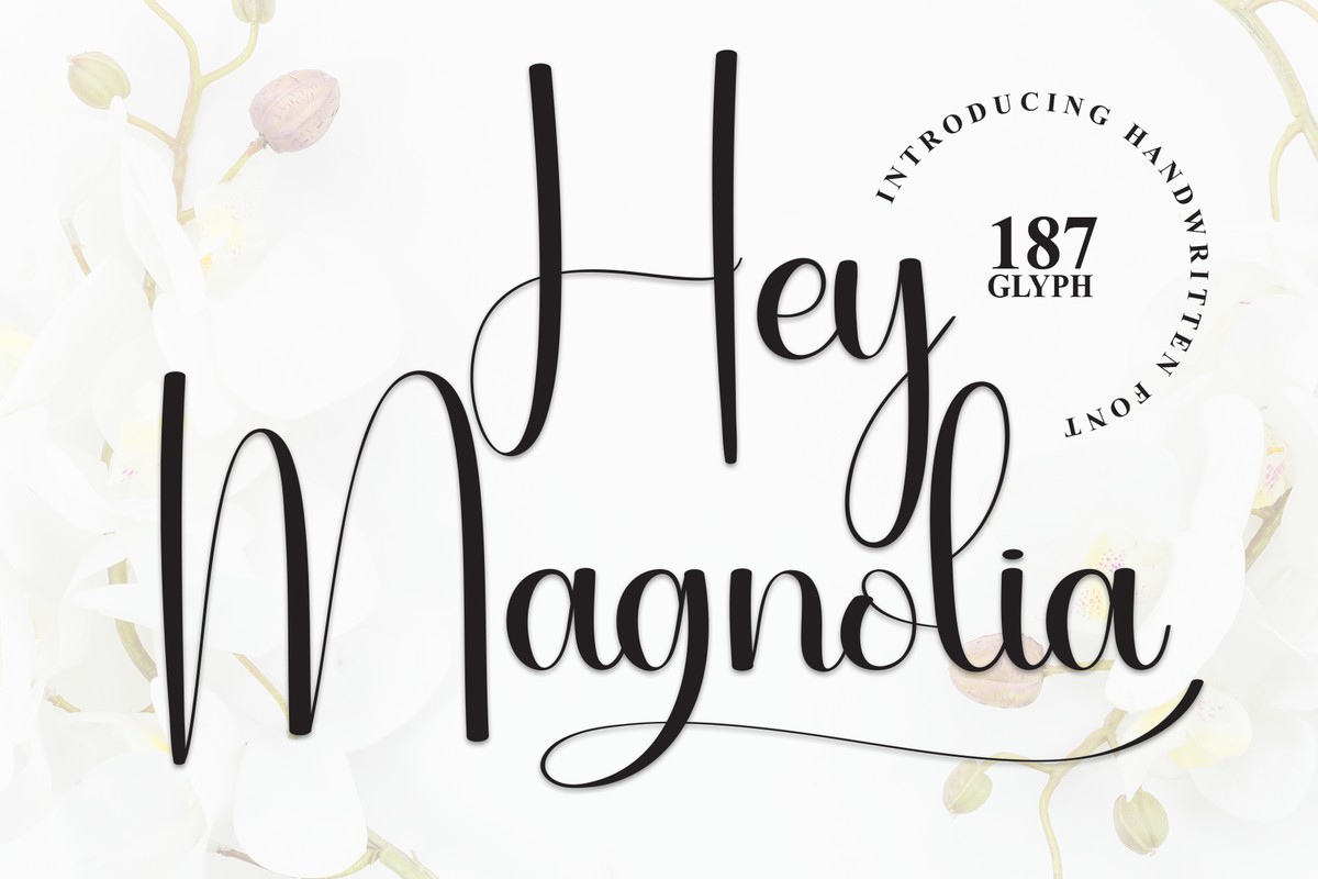 Hey Magnolia Font preview