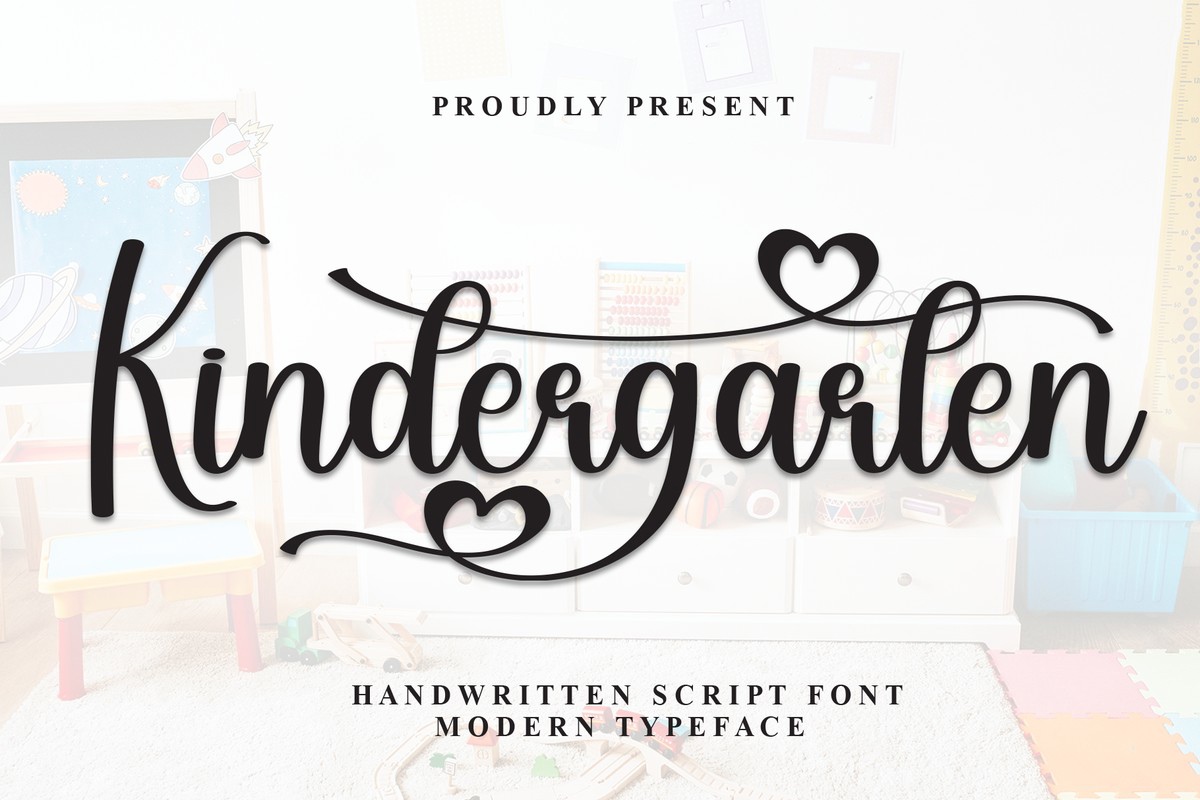 Kindergarten Font preview