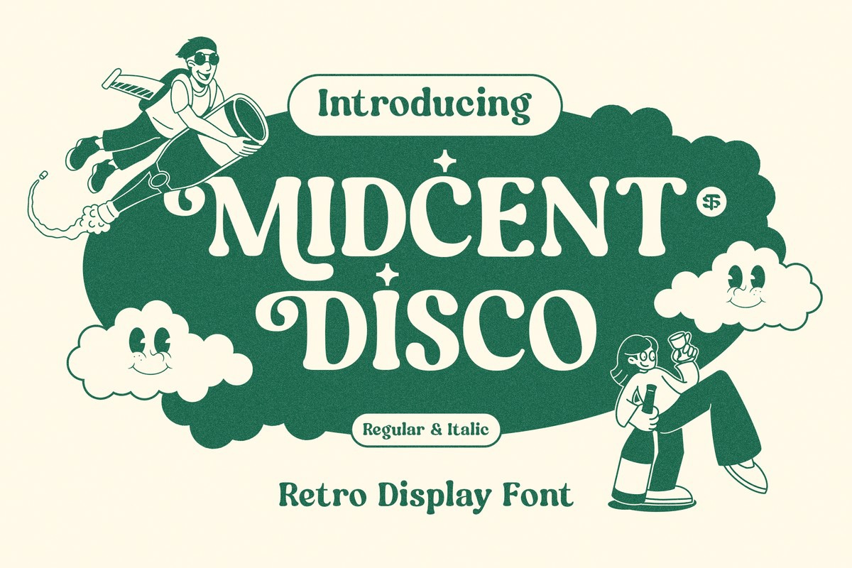 Midcent Disco Font preview