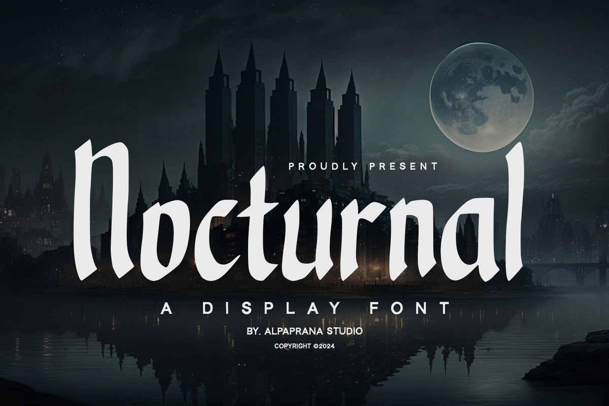 Nocturnal Regular Font preview