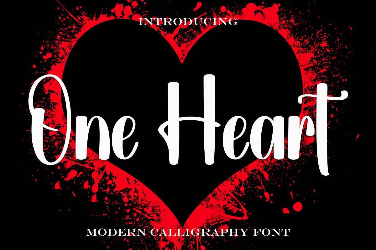 One Heart Regular Font preview