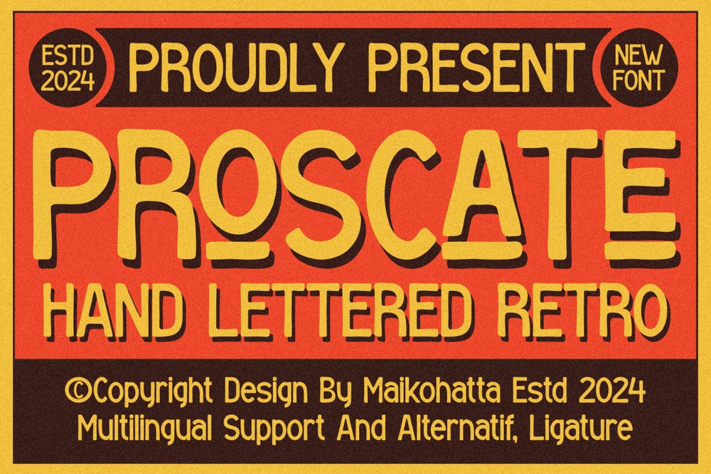 Proscate Font preview