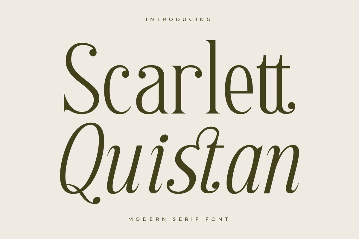 Scarlett Quistan Font preview