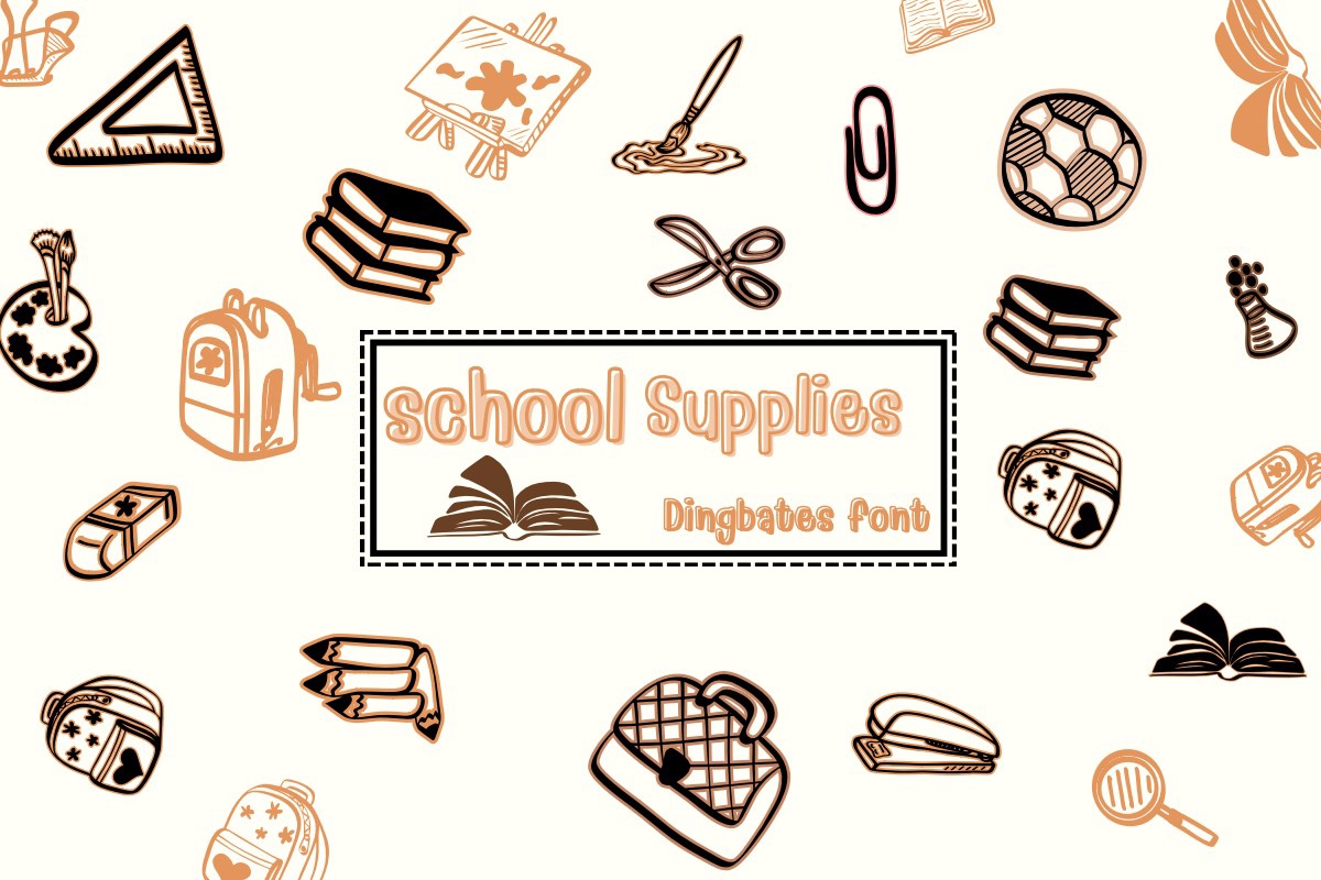 School Supplies Regular Font | xFonts.pro