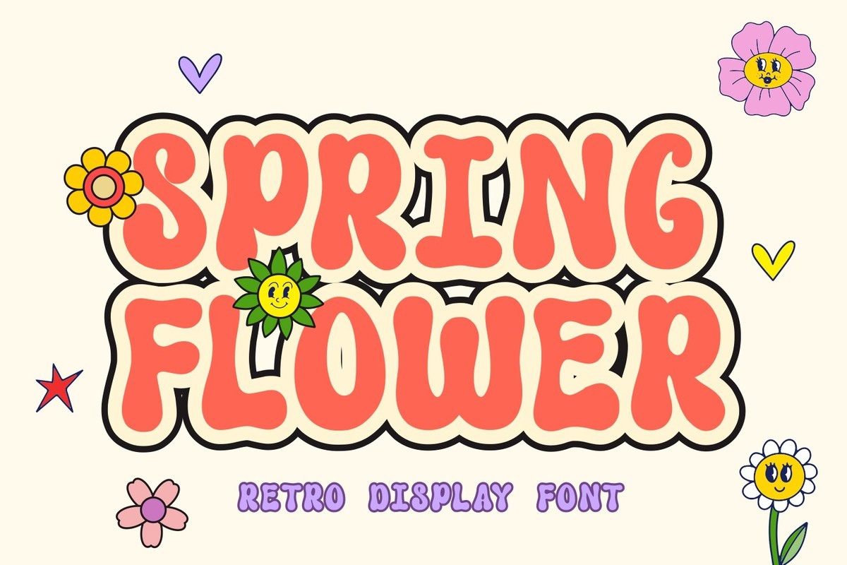 Spring Flower Font preview