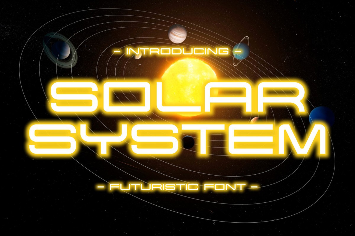 Solar System Font preview