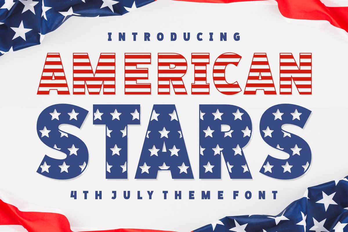 American Stars Font preview