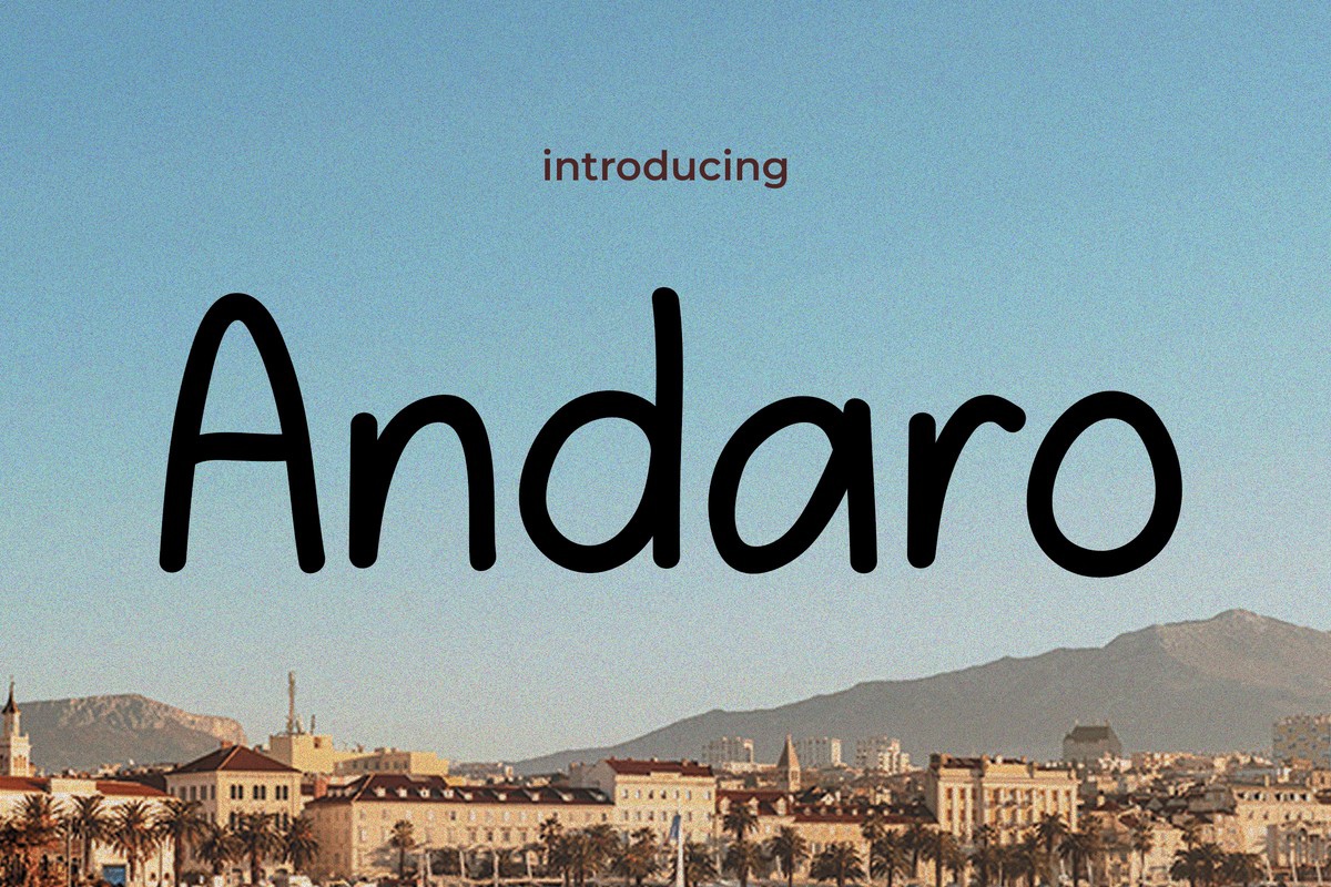 Andaro Regular Font preview