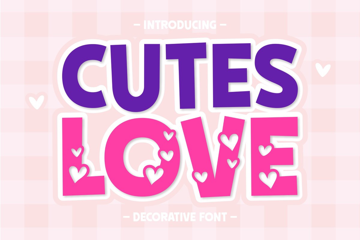 Cutes Love Regular Font preview