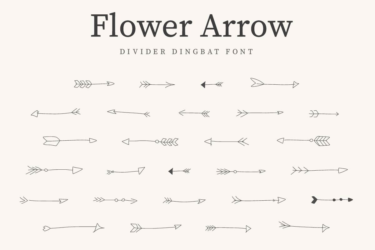 Flower Arrow Regular Font preview