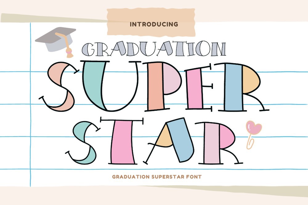 Graduation Superstar Regular Font preview