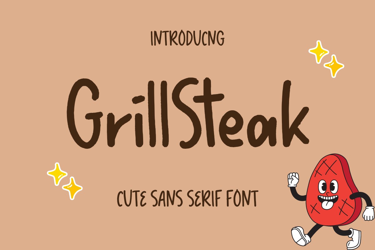 Grill Steak Regular Font preview