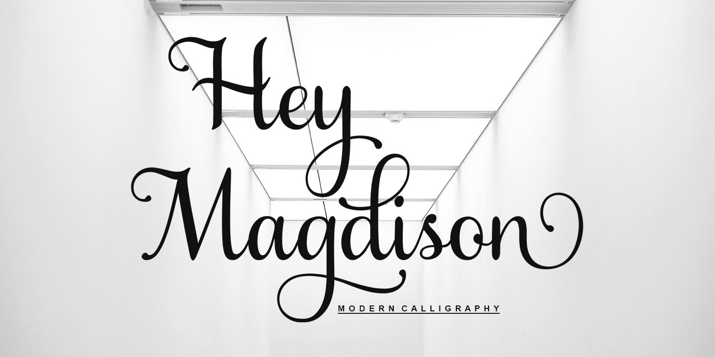 Hey Magdison Regular Font preview