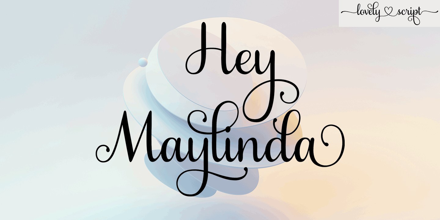 Hey Maylinda Font preview