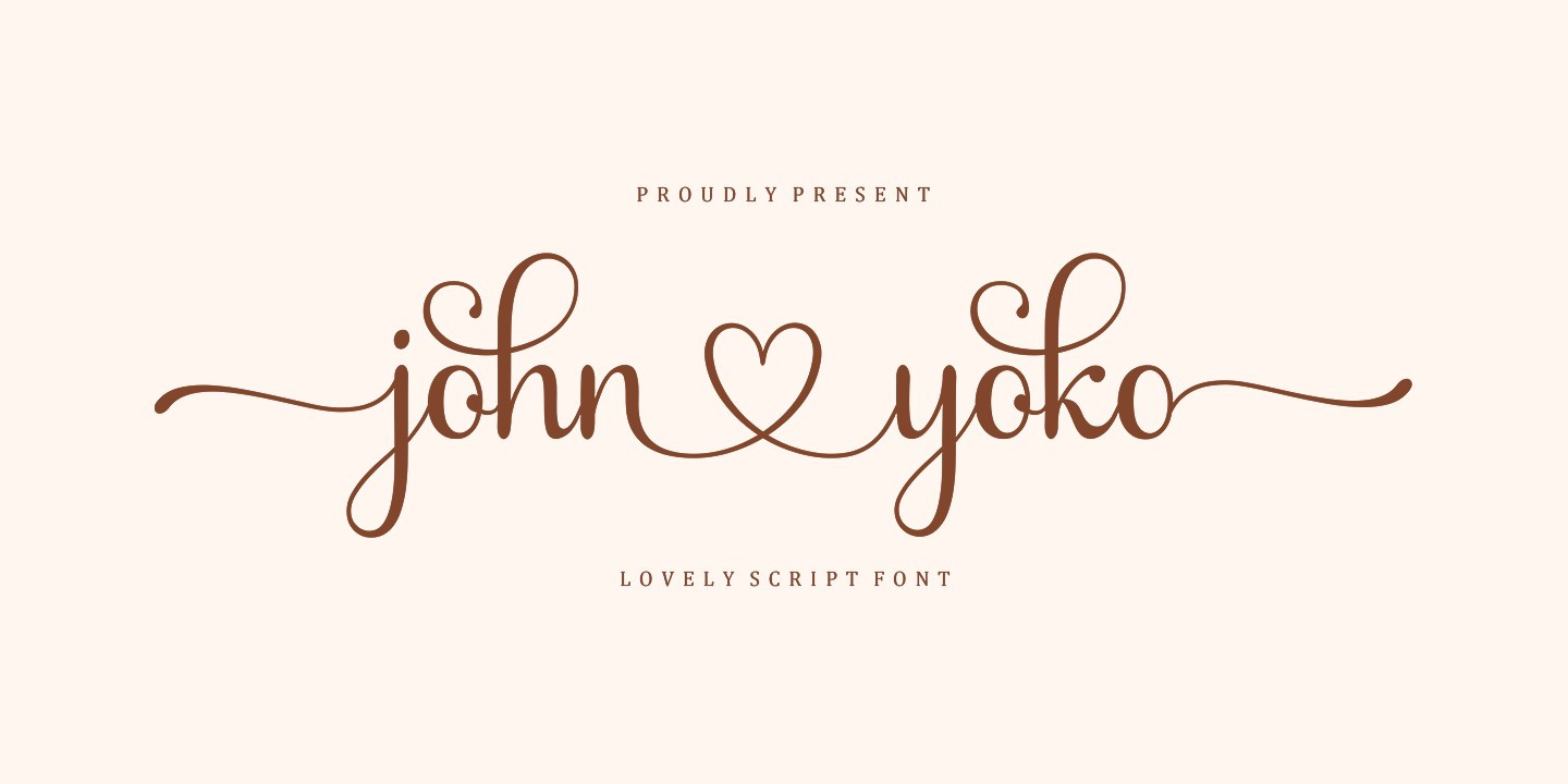 John Yoko Regular Font preview