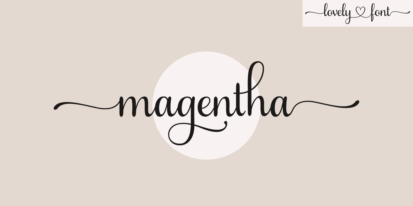 Magentha Regular Font preview