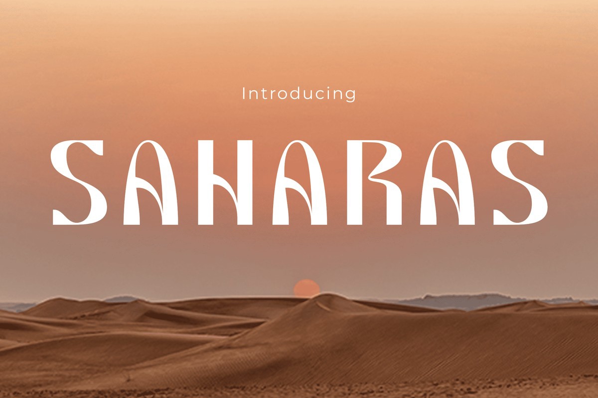 Saharas Font preview