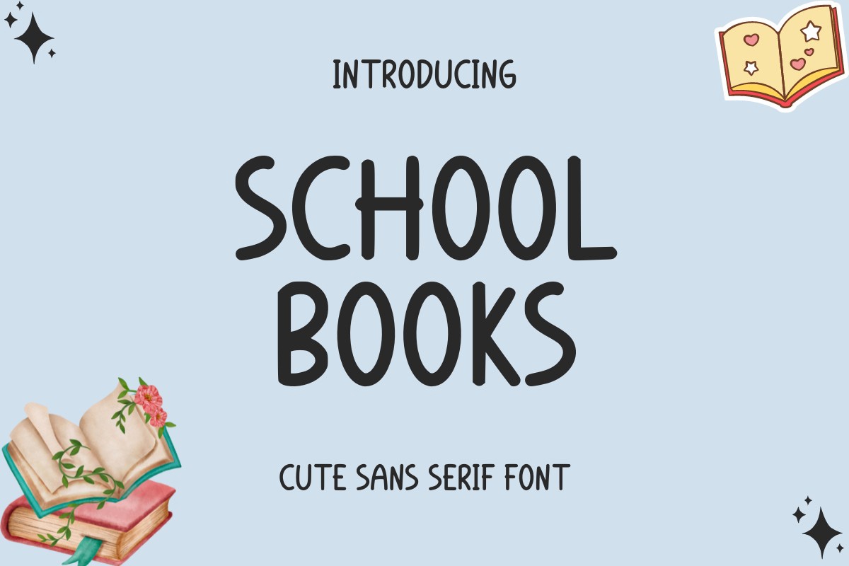 School Books Regular Font preview