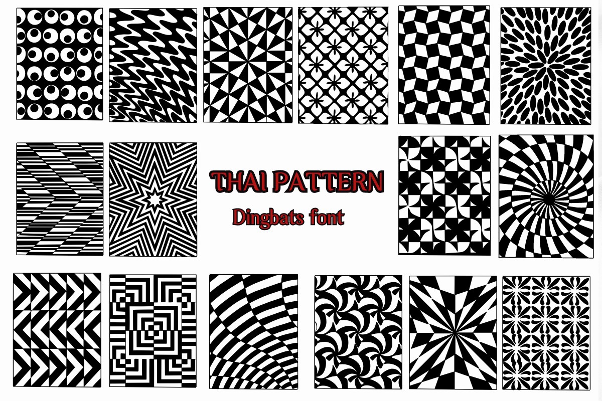 Thai Pattern Regular Font preview