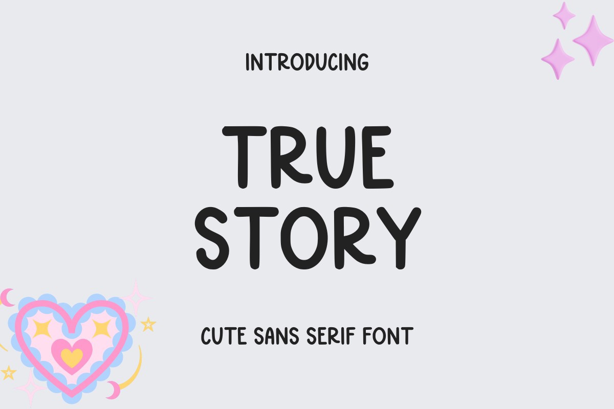 True Story Regular Font preview