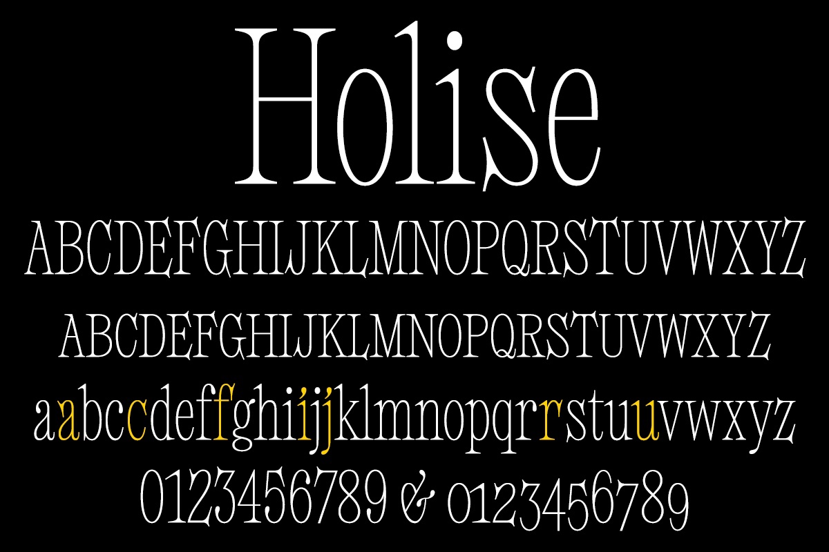 Holise Thin Font preview