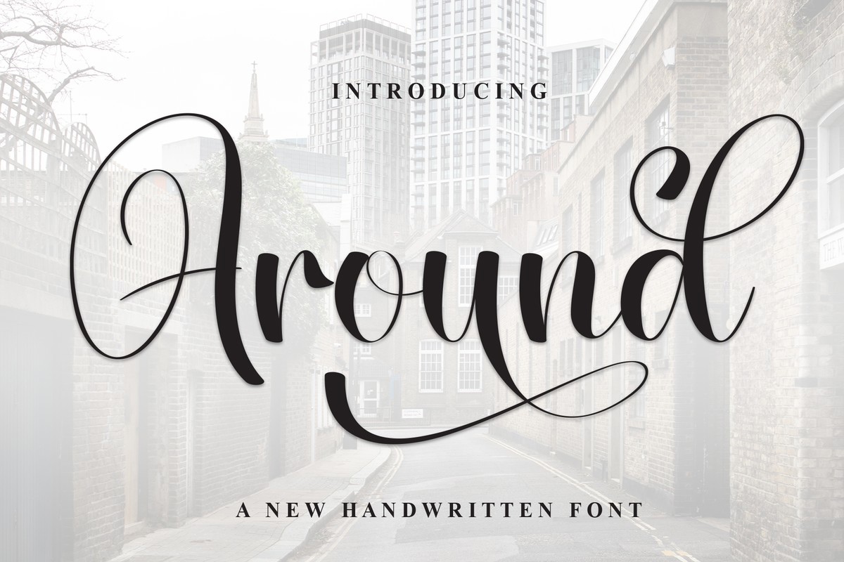 Around Font preview