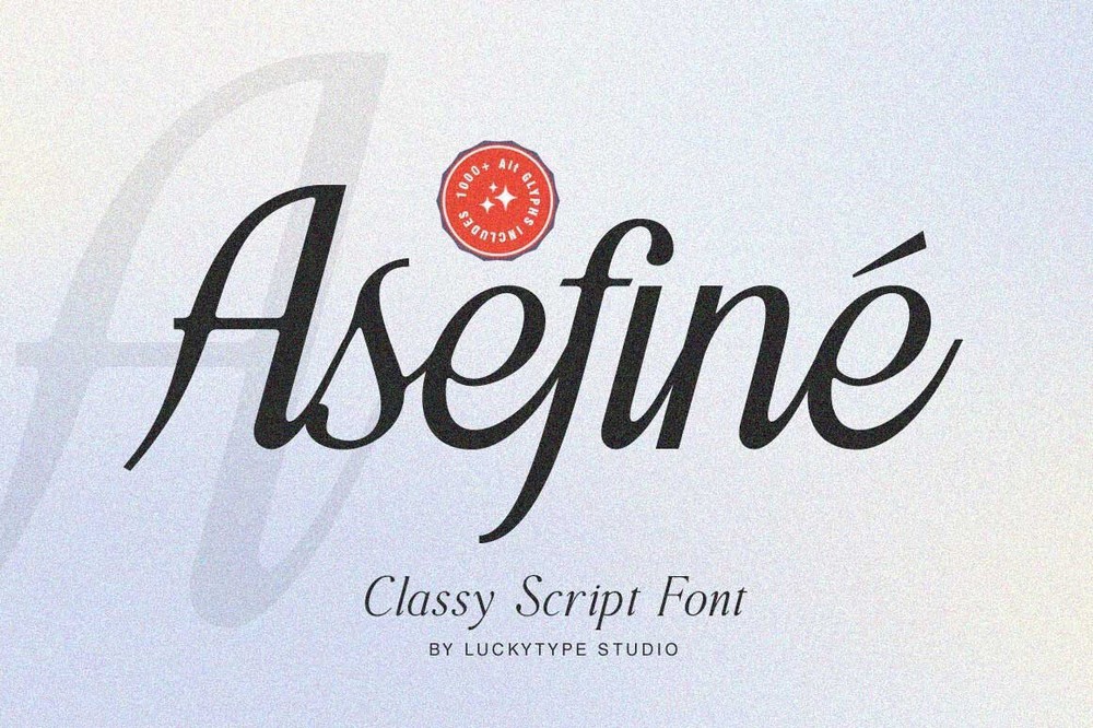 Asefine Regular Font preview