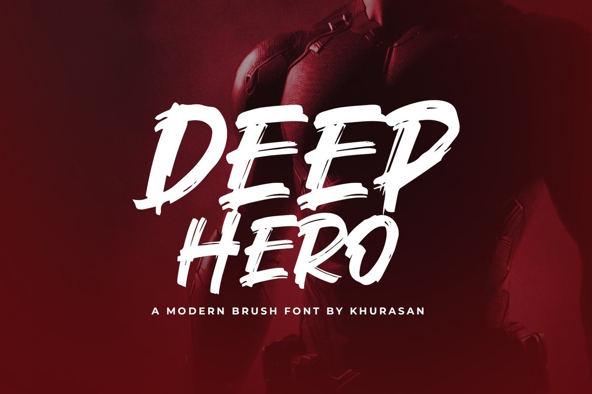 Deep Hero Font preview