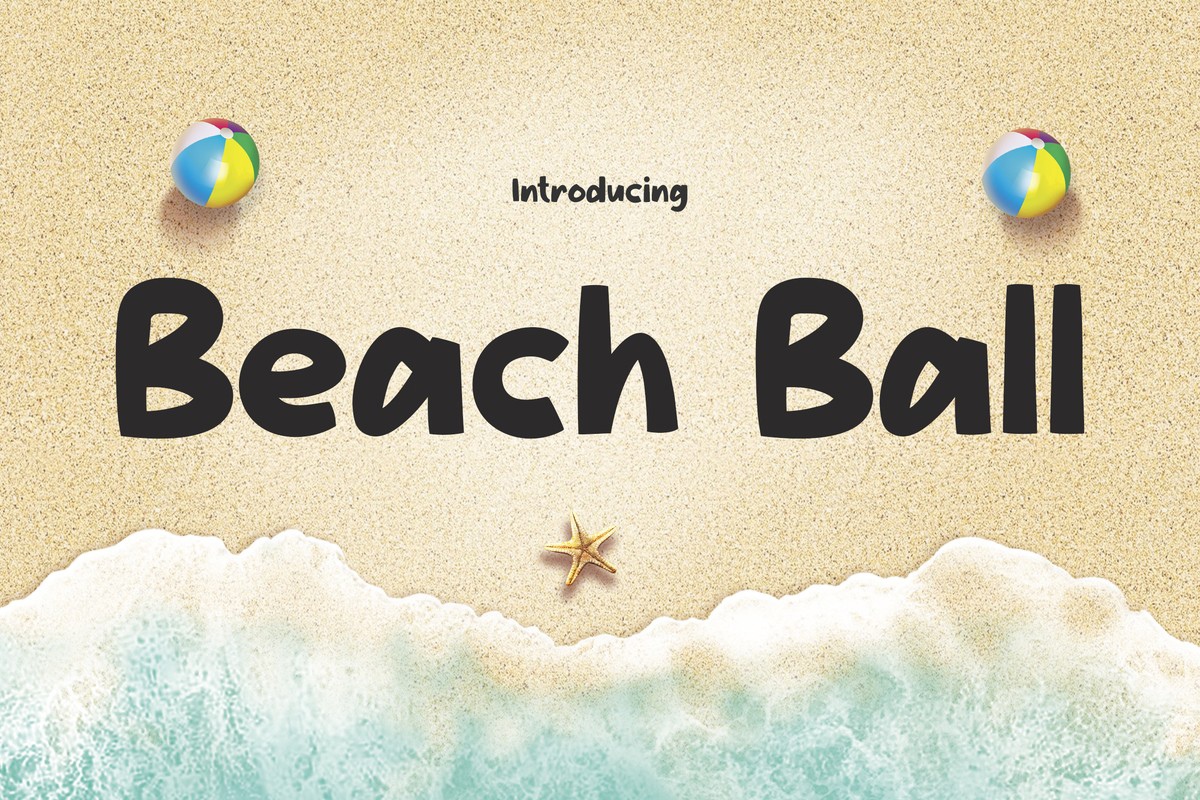 Beach Ball Font preview