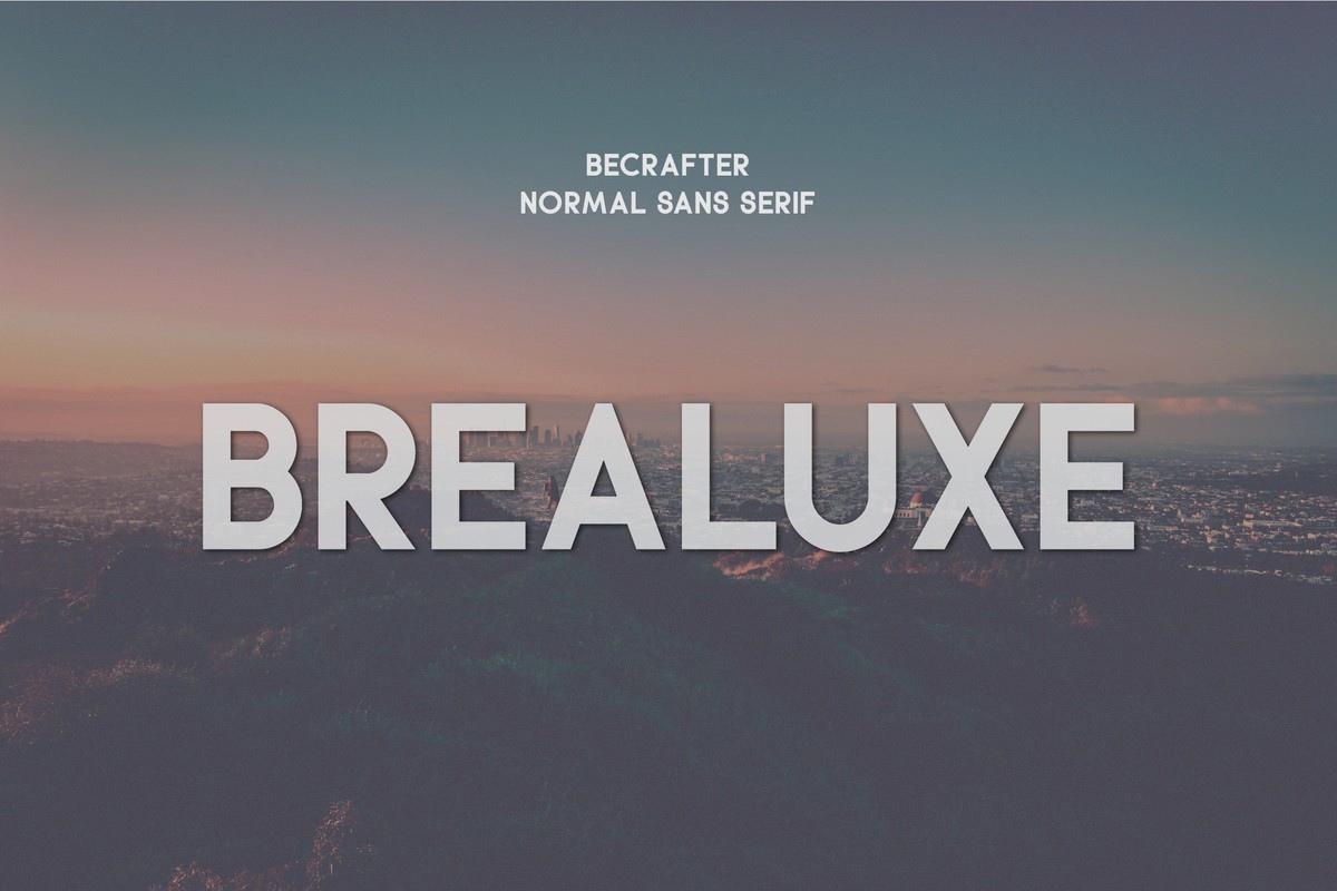 Brealuxe Font preview