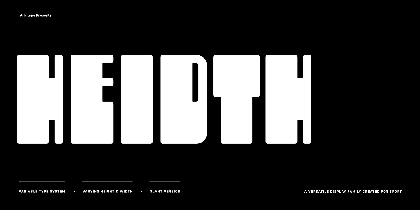 Heidth Variable Font preview