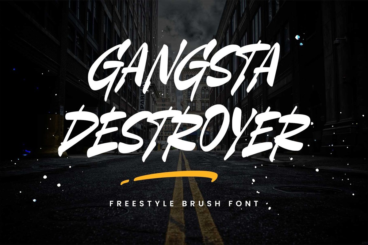 Gangsta Destroyer Regular Font preview