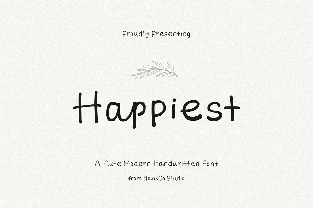 Happiest Regular Font preview