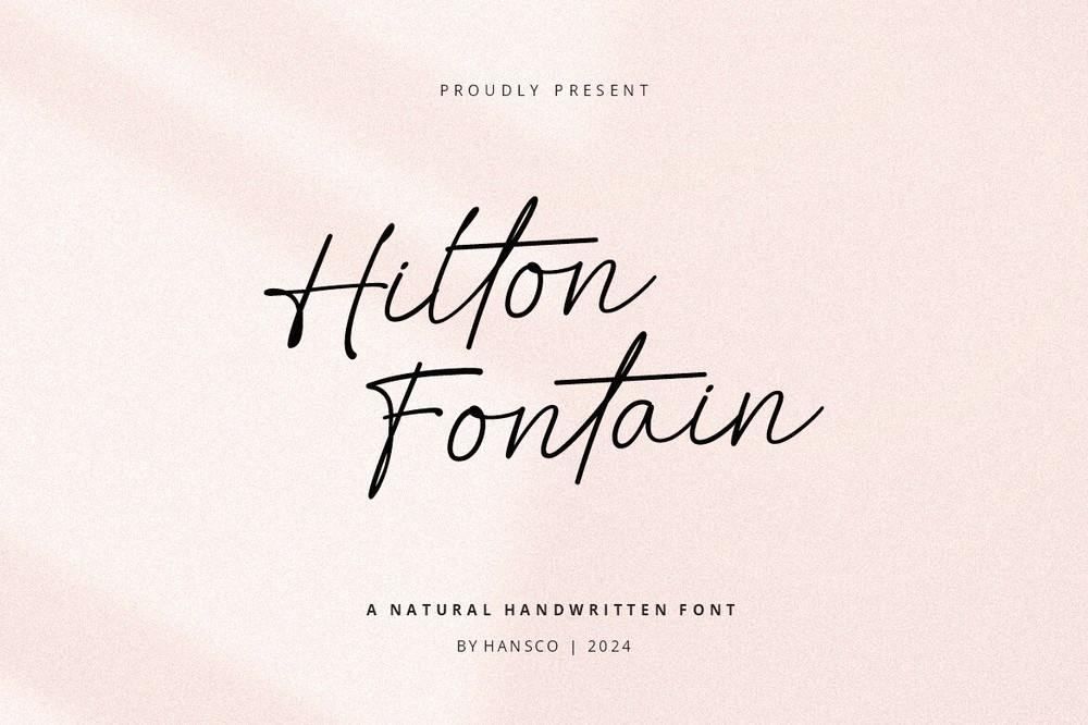 Hilton Fontain Font preview